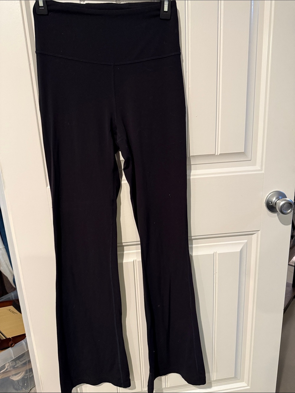 Lululemon High-Waist Black Flare Yoga Pants